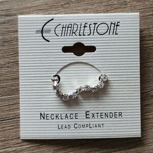 NWT Charlestone Rhinestones‎ Necklace Extender Silvertone